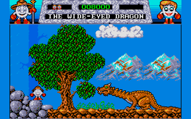 Fantasy World Dizzy (DOS) screenshot: The dragon.