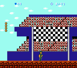 Bats & Terry (NES) screenshot: Completing a world screen