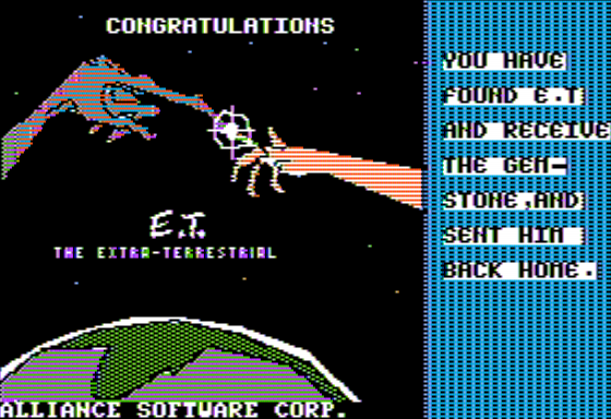 E.T. Comes Back (Apple II) screenshot: I Received the Gemstone