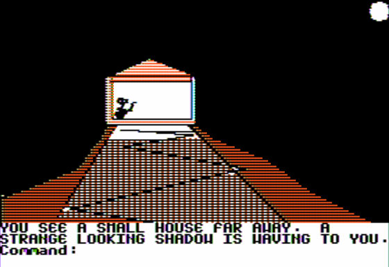 E.T. Comes Back (Apple II) screenshot: Who's that in the Distance?