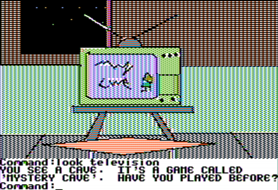 E.T. Comes Back (Apple II) screenshot: Watching Television