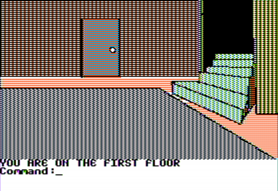 E.T. Comes Back (Apple II) screenshot: Downstairs