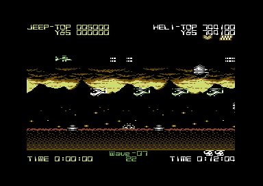 Silkworm (Commodore 64) screenshot: Wave 07