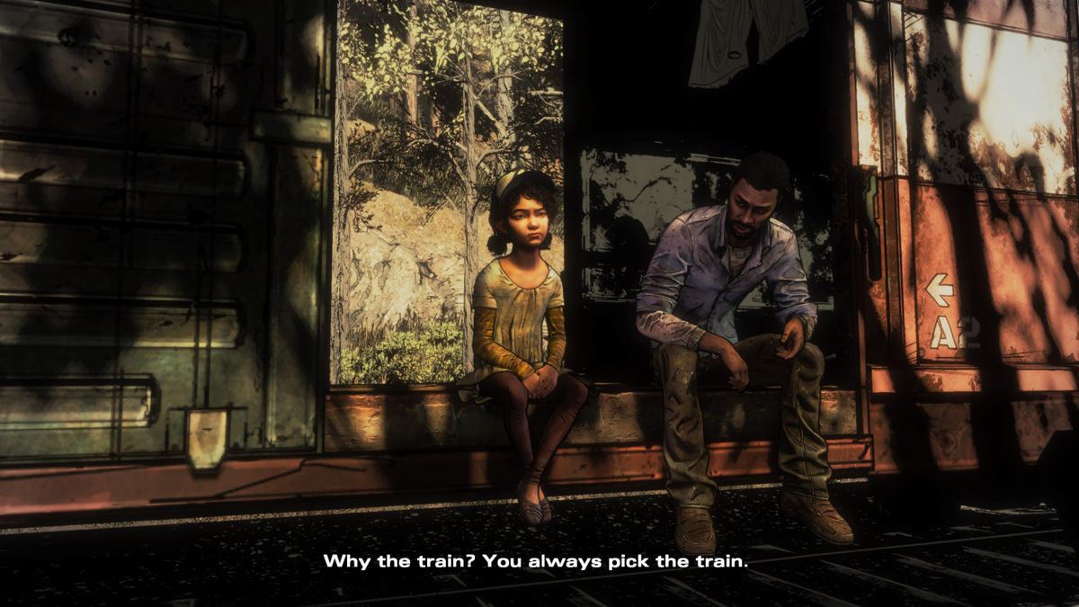 The Walking Dead: The Final Season (PlayStation 4) screenshot: Episode 3: Clementine still turns to Lee for guidance when going gets tough