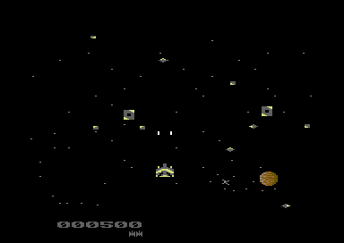 Master Blaster (Commodore 64) screenshot: Blast the enemy