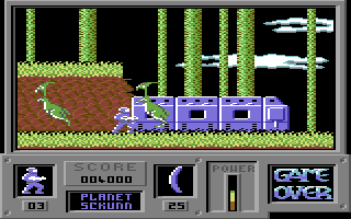 Game Over (Commodore 64) screenshot: Second world: planet Sckunn