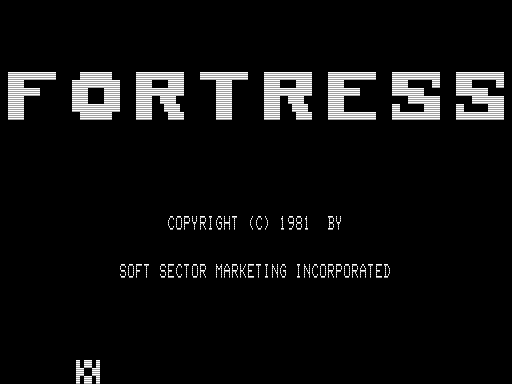 Fortress (TRS-80) screenshot: Title Screen
