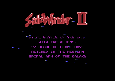 Sidewinder II (Commodore 64) screenshot: Title screen