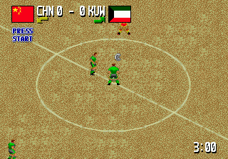 Head-On Soccer (Genesis) screenshot: Kick-off