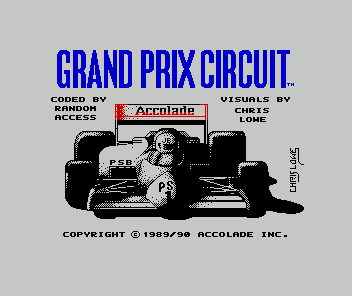 Grand Prix Circuit (ZX Spectrum) screenshot: Title screen