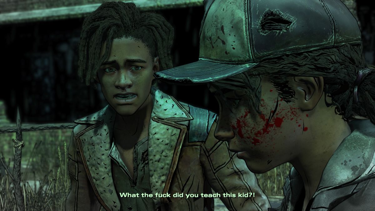 The Walking Dead: The Final Season (PlayStation 4) screenshot: Episode 2: AJ might've went a bit too far