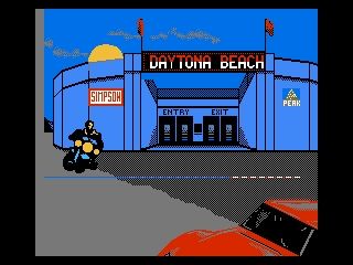 Days of Thunder (NES) screenshot: Arriving at Daytona Beach