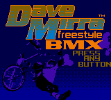 Dave Mirra Freestyle BMX (Game Boy Color) screenshot: Start Screen