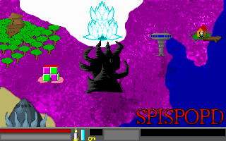 Smashing Pumpkins into Small Piles of Putrid Debris (DOS) screenshot: World map level selection screen