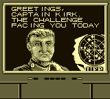 Star Trek: 25th Anniversary (Game Boy) screenshot: Mission Briefing