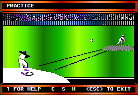 Dave Winfield's Batter Up! (Apple II) screenshot: Here it Comes