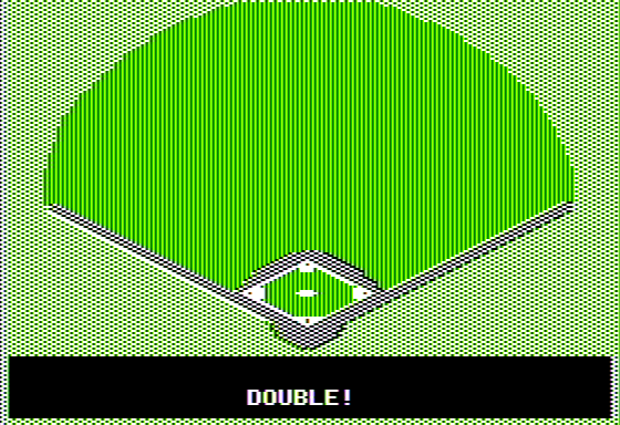 Dave Winfield's Batter Up! (Apple II) screenshot: I Hit a Potential Double