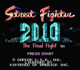 Street Fighter 2010: The Final Fight (NES) screenshot: Title screen