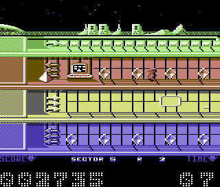 Commodore Format Power Pack 38 (Commodore 64) screenshot: Lunar Jailbreak: Stop the escape