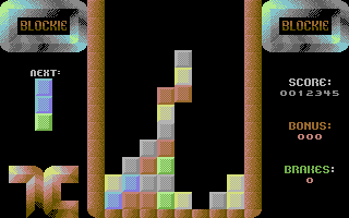 Commodore Format Power Pack 37 (Commodore 64) screenshot: Blockie: Screen is filling up