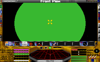 Elite Plus (DOS) screenshot: MCGA 256 colors: After launch