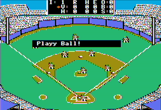 Earl Weaver Baseball (Apple II) screenshot: Play Ball!