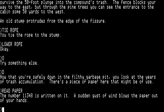 Germ Lab (Apple II) screenshot: A Clue