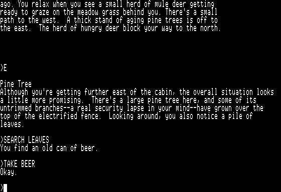 Germ Lab (Apple II) screenshot: I Found Beer