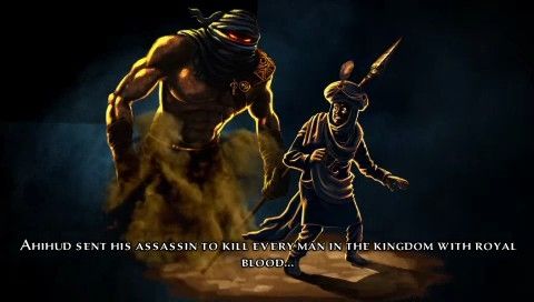 Prince of Persia: The Forgotten Sands (PSP) screenshot: Intro: the evil demon destroys royal blood one by one