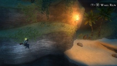 Prince of Persia: The Forgotten Sands (PSP) screenshot: Wall-running