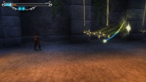 Prince of Persia: The Forgotten Sands (PSP) screenshot: Use time abilities to avoid traps