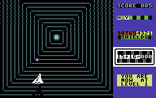3D Hypermaths (Commodore 64) screenshot: Avoid the meteor