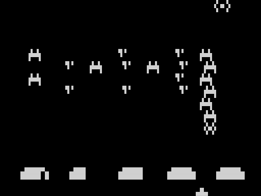 Screenshot of Super Invaders (TRS-80, 1980) - MobyGames