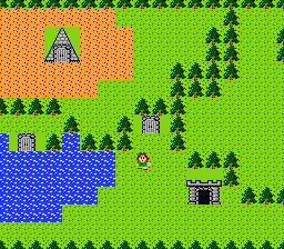 Aigina's Prophecy (NES) screenshot: World map