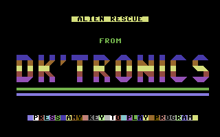 Alien Rescue (Commodore 64) screenshot: Title Screen