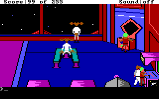 Space Quest: The Lost Chapter (DOS) screenshot: Exploring the station, poking around...