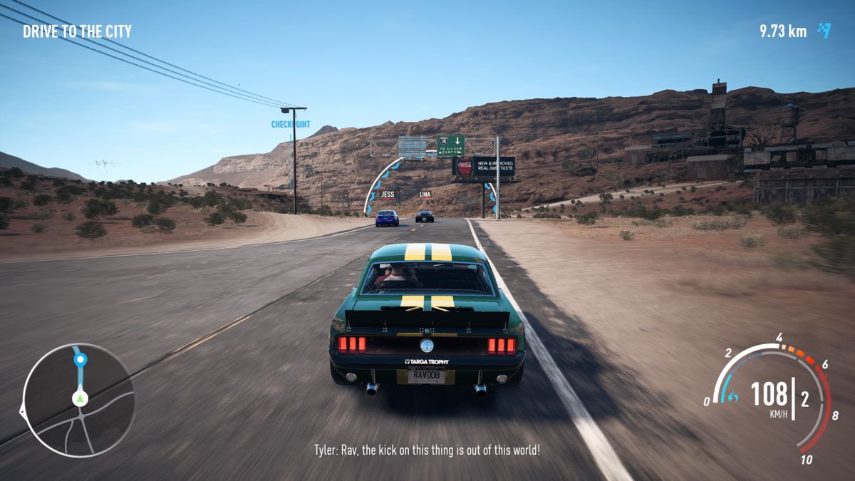 Need for Speed: Payback (PlayStation 4) screenshot: Following Jess and Lina