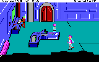 Space Quest: The Lost Chapter (DOS) screenshot: The last third or so of the game takes place on a space station