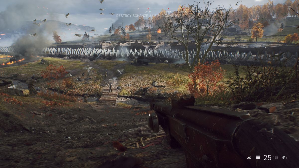 Battlefield V (PlayStation 4) screenshot: Assault on the enemy fortified position