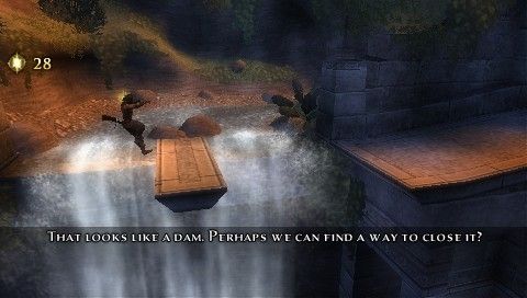 Prince of Persia: The Forgotten Sands (PSP) screenshot: Crossing a river
