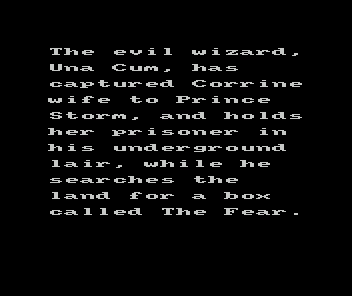 Storm (ZX Spectrum) screenshot: Instructions 1