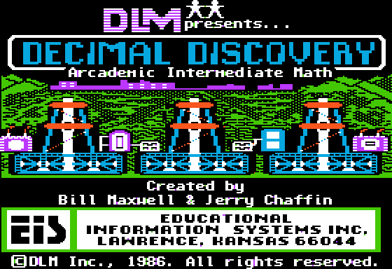 Decimal Discovery (Apple II) screenshot: Title Screen