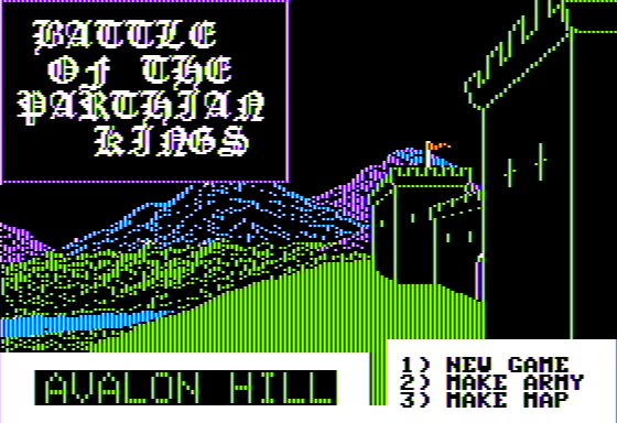 Parthian Kings (Apple II) screenshot: Title Screen