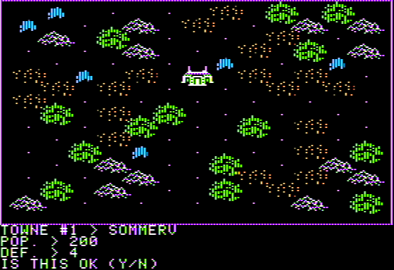 Parthian Kings (Apple II) screenshot: Creating the Map