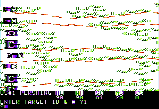 TAC: Tactical Armor Command (Apple II) screenshot: My Troops Attack