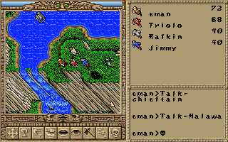Worlds of Ultima: The Savage Empire (DOS) screenshot: Lovely waterfall area