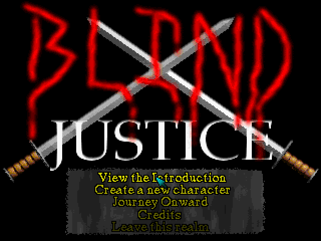 Blind Justice (DOS) screenshot: The title screen