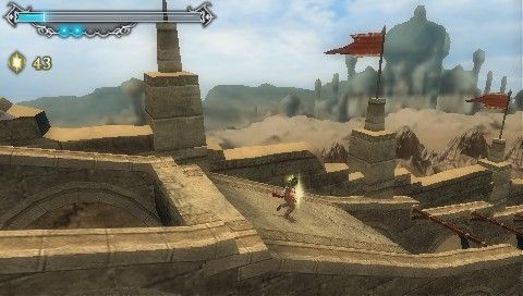 Prince of Persia: The Forgotten Sands (PSP) screenshot: On the palace wall