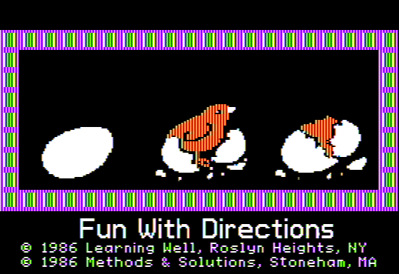Fun with Directions (Apple II) screenshot: Title Screen
