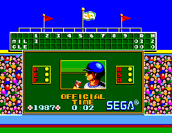 Great Baseball (SEGA Master System) screenshot: Let's all have a cola ... to celebrate